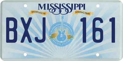 MS license plate BXJ161