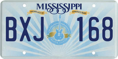 MS license plate BXJ168