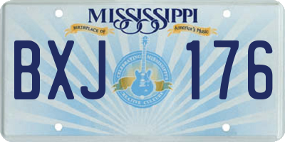 MS license plate BXJ176