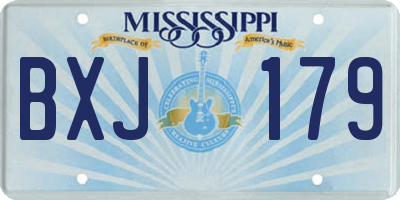 MS license plate BXJ179