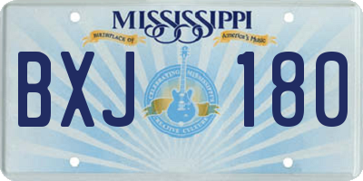 MS license plate BXJ180