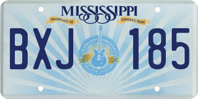 MS license plate BXJ185