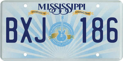 MS license plate BXJ186