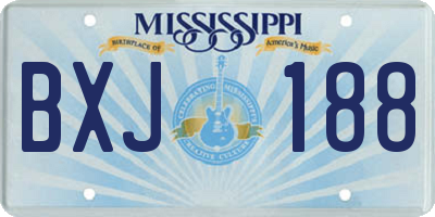 MS license plate BXJ188