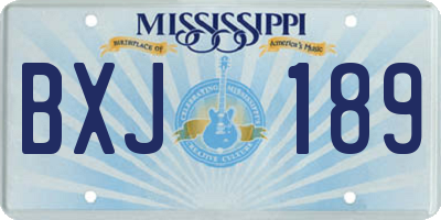 MS license plate BXJ189