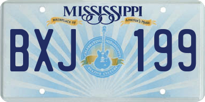 MS license plate BXJ199