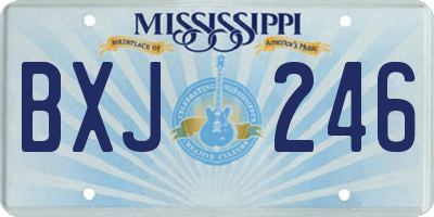 MS license plate BXJ246