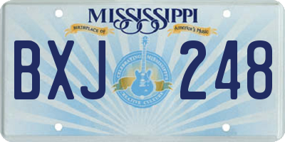 MS license plate BXJ248