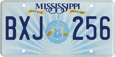 MS license plate BXJ256