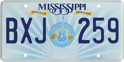 MS license plate BXJ259