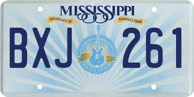 MS license plate BXJ261