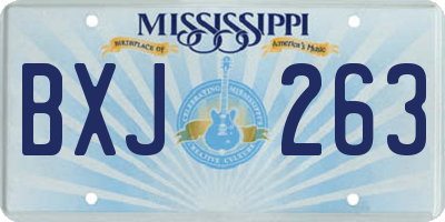 MS license plate BXJ263