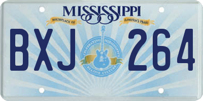 MS license plate BXJ264