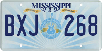 MS license plate BXJ268