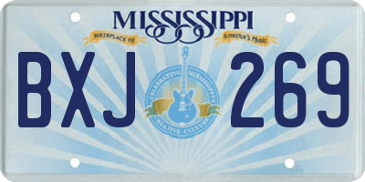 MS license plate BXJ269