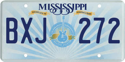 MS license plate BXJ272