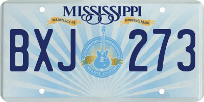 MS license plate BXJ273