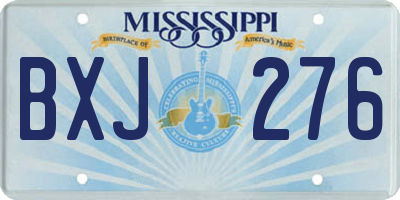 MS license plate BXJ276