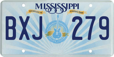 MS license plate BXJ279