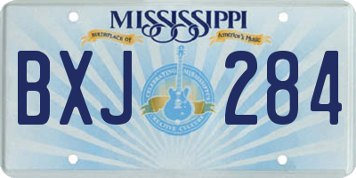 MS license plate BXJ284