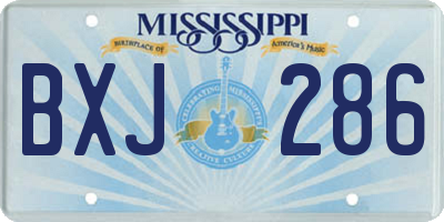 MS license plate BXJ286
