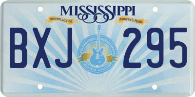 MS license plate BXJ295