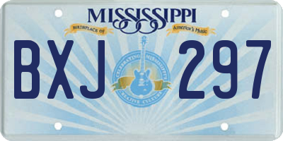 MS license plate BXJ297