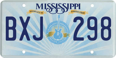 MS license plate BXJ298