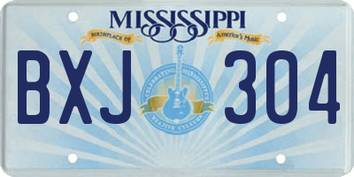 MS license plate BXJ304