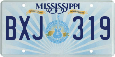 MS license plate BXJ319
