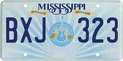 MS license plate BXJ323