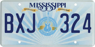 MS license plate BXJ324