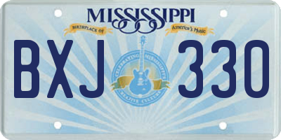 MS license plate BXJ330