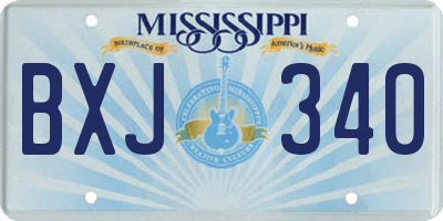 MS license plate BXJ340
