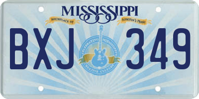 MS license plate BXJ349