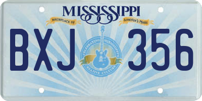 MS license plate BXJ356