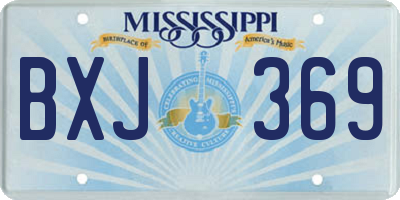 MS license plate BXJ369
