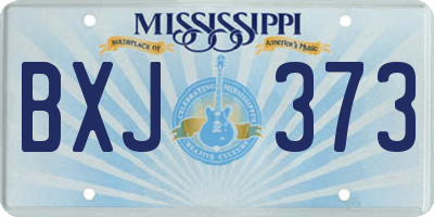 MS license plate BXJ373