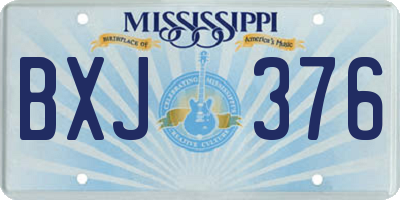 MS license plate BXJ376