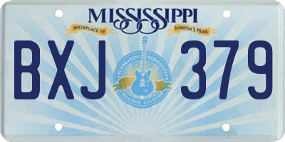 MS license plate BXJ379