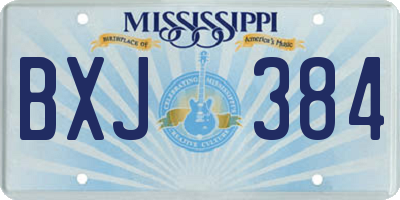 MS license plate BXJ384