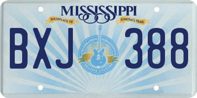 MS license plate BXJ388