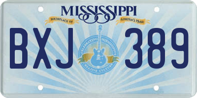 MS license plate BXJ389