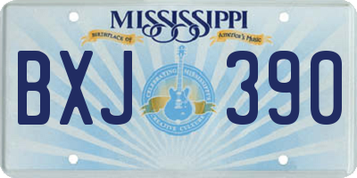 MS license plate BXJ390