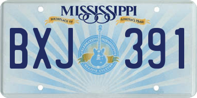 MS license plate BXJ391