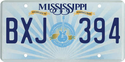 MS license plate BXJ394