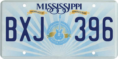 MS license plate BXJ396