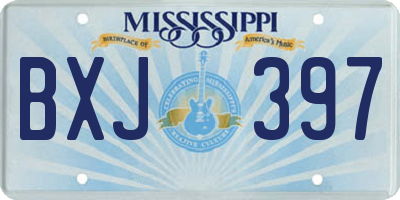 MS license plate BXJ397