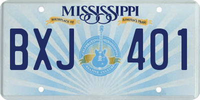 MS license plate BXJ401