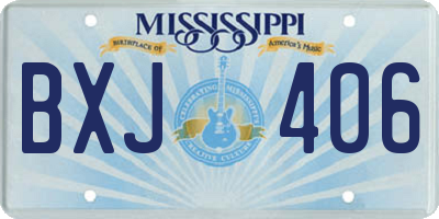 MS license plate BXJ406